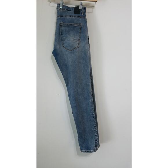 ZARA MAN Jeans Distressed Slim Fit Light Wash Denim sz 36 Thrashed Streetwear - Picture 2 of 6